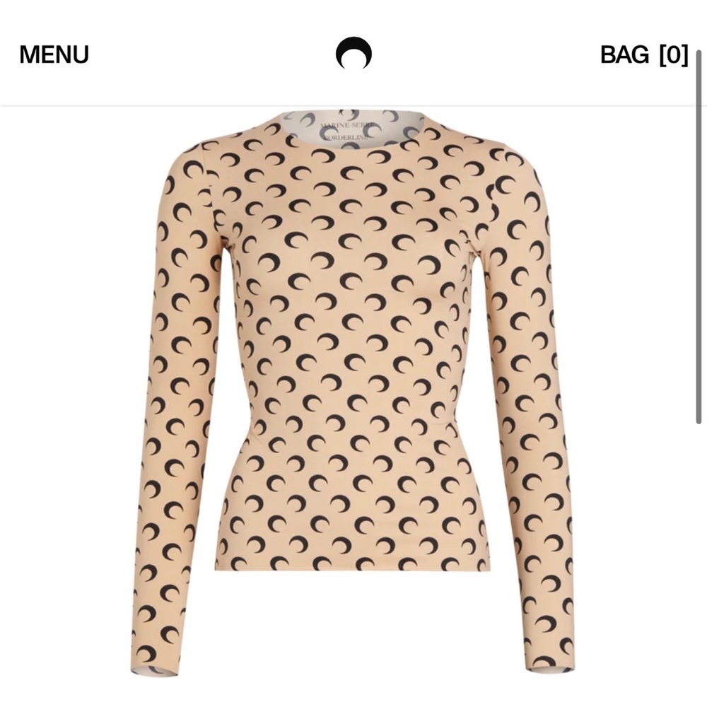 Marine Serre Second Skin Moon Top in Tan